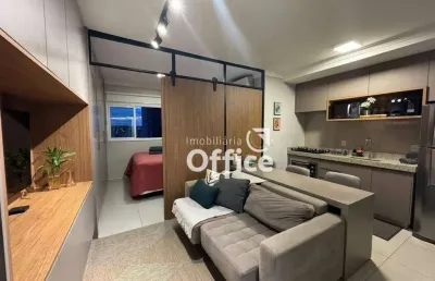Apartamento 1 quarto e estúdio à venda, 36 m² por r$ 315.000 semi mobiliado- maracananzinho - anápolis/go