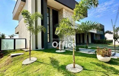Casa com 4 dormitórios à venda, 259 m² por r$ 1.840.000,00 - terras alpha residencial 1 - senador canedo/go