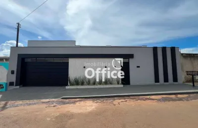 Casa com 3 quartos, sala , cozinha grande com ilha .à venda, 170 m² por r$ 630.000 - jardim das américas 3ª etapa - anápolis/go
