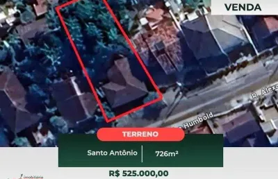 Terreno comercial à venda na Rua Alexandre Humbold, 529, Santo Antônio, Joinville