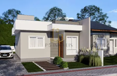 Bela casa de 2 dormitorios no bairro estrada das areias na cidade de indaial/sc