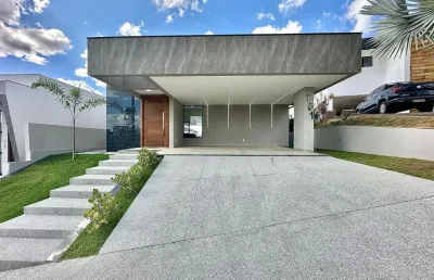 Casa moderna e espaçosa em condomínio fechado – vespasiano/mg | 402m² de terreno | 185m² construídos | 3 suítes + escritório | área gourmet completa