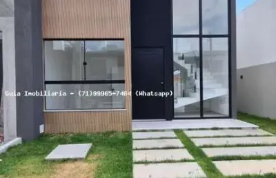 Casa em condomínio para venda em camaçari, catu de abrantes (abrantes), 4 dormitórios, 4 suítes, 5 banheiros, 3 vagas