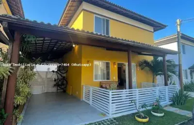 Casa em condomínio para venda em camaçari, boa união (abrantes), 3 dormitórios, 1 suíte, 2 banheiros, 2 vagas