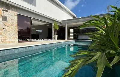 Casa em condomínio para venda em camaçari, barra do jacuípe (monte gordo), 3 dormitórios, 3 suítes, 5 banheiros, 6 vagas