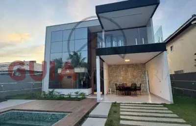Casa em condomínio para venda em camaçari, barra do jacuipe, 5 dormitórios, 4 suítes, 5 banheiros, 5 vagas