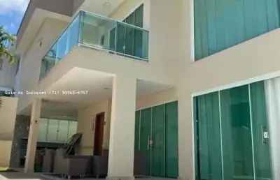 Casa em condomínio para venda em camaçari, vila de abrantes (abrantes), 4 dormitórios, 4 suítes, 2 banheiros, 6 vagas