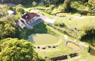 Chácara sítio com  60.000m²  totalmente montado, casa 200m² ,  6 tanques de peixes 4 nascentes em antonina pr
