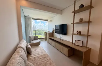2 quartos no edf beach class - mobiliado e decorado