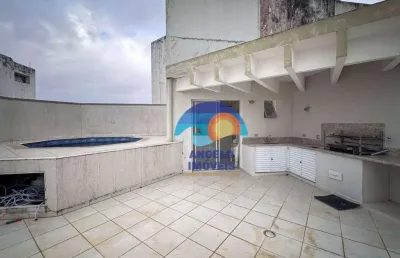 Cobertura com 3 dormitórios para alugar, 288 m² por r$ 4.900,00/mês - balneário samburá - peruíbe/sp