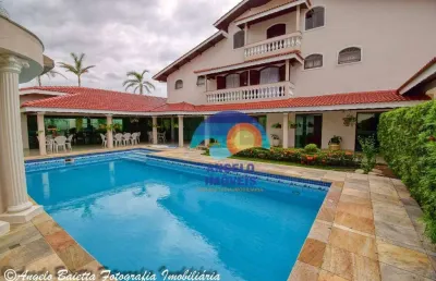 Sobrado em condominio frente mar com 5 dormitórios à venda, 701 m² - bougainvillee i - peruíbe/sp