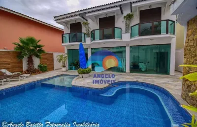 Sobrado em condomínio fechado frente mar com 4 dormitórios à venda, 240 m² - peruíbe/sp
