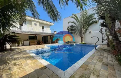 Sobrado com 4 dormitórios, 250 m² - venda por r$ 1.500.000,00 ou aluguel por r$ 6.500,00/mês - balneário stella maris - peruíbe/sp