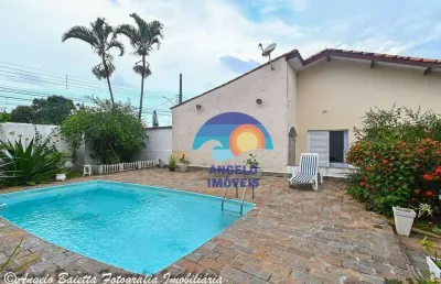 Casa em 2 lotes, piscina, com 3 dormitórios à venda- jardim imperador - peruíbe/sp