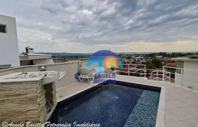 Cobertura a 100 metros do mar com 4 dormitórios à venda, 288 m² por r$ 1.200.000 - balneario sambura - peruíbe/sp
