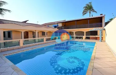 Casa lado praia, 2 lotes, com 3 dormitórios à venda, 210 m² por r$ 850.000 - balneário três marias - peruíbe/sp