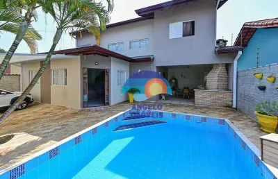 Sobrado lado praia com 4 dormitórios à venda, 201 m² por r$ 850.000 - jardim mar e sol - peruíbe/sp