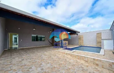 Casa com 3 dormitórios à venda, 190 m² por r$ 595.000,00 - flora rica ii - peruíbe/sp