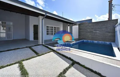 Casa lado praia com 3 dormitórios à venda por r$ 800.000 - parque balneário oásis - peruíbe/sp