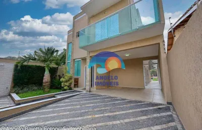 Lindo sobrado de porteira fechada com 4 dormitórios à venda, 241 m² por r$ 1.100.000 - estância balneária maria helena novaes - peruíbe/sp