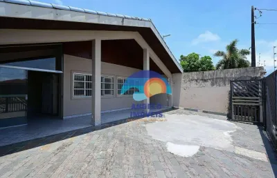 Ótimo investimento! casa em 3 lotes  à venda, 265 m² por r$ 820.000 - parque balneário oásis - peruíbe/sp