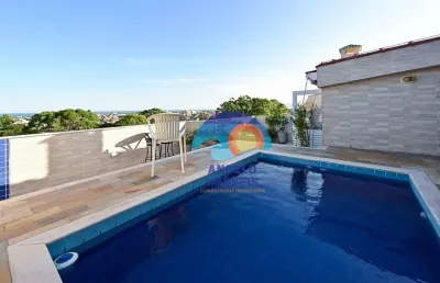 Cobertura com 3 dormitórios à venda, 127 m² por r$ 750.000,00 - balneário três marias - peruíbe/sp