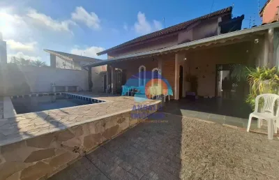 Sobrado com 3 dormitórios para alugar, 199 m² por r$ 3.500,00/mês - jardim imperador - peruíbe/sp