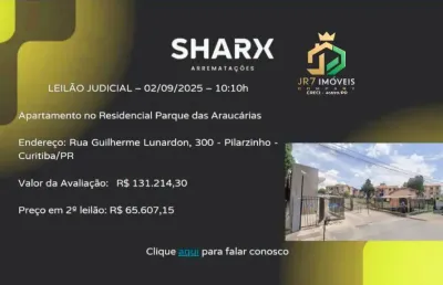 Venda leilão  - sharx - jr7 - apartamento pilarzinho -  preço em 2º leilão: r$ 65.607,15