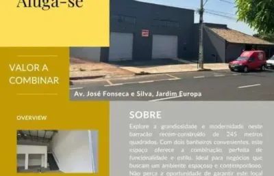 Barracão para aluguel, 1 quarto, 3 vagas, jardim europa - uberlândia/mg