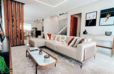Casa duplex com energia solar, 3 suítes mais home office, próximo ao shopping eusébio à venda - tamatanduba - eusébio/ce