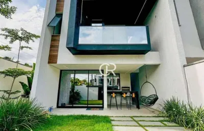 Casa duplex em rua privativa com 4 suítes à venda, 144 m² de área construída - timbu - eusébio/ce