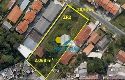 Terreno à venda na Rua Rodolfo Nunes Pereira, Abranches, Curitiba