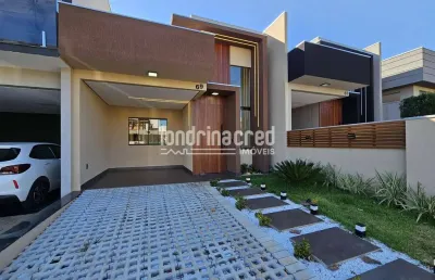Belíssima casa terrea no condominio morada das flores na cidade de cambé, contendo 03 dormitórios s