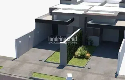 Casa geminada região sul 3 quartos, 2 suites, 1 vaga, 125m², ouro branco/ franciscato, londrina - p