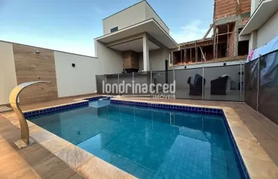 Linda casa à venda em condomínio em londrina: 3 quartos, suíte, escritório, piscina, gourmet, energ
