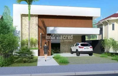 Casa à venda 3 quartos, 3 suites, 4 vagas, 258m², parque tauá, londrina - pr | condomínio araçari