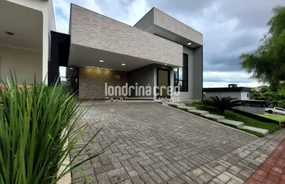 Casa térrea à venda no condomínio araçari - parque tauá, londrina: 3 suítes, lazer completo e segur