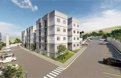 Apartamento de 2 dormitórios no residencial terra de santa cruz i: 46m², cozinha americana, área de
