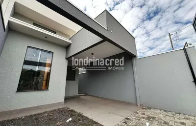 Casa com 2 quartos (1 suíte com sacada), área gourmet e garagem coberta na região oeste de londrina