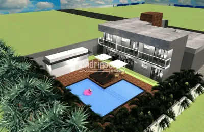 Casa em construção no cond. águas de maio com 1.000m² de terreno, 4 dormitórios, 3 banheiros, 3 vag
