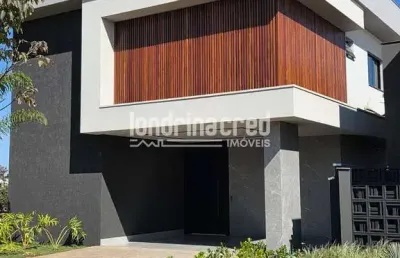 Casa em condomínio na região leste de londrina com 226 m², 4 suítes, escritório, área gourmet, pisc