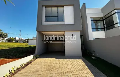 Sobrado 3 suítes no cond. morada das flores, cambé – pé direito duplo, gourmet integrado, energia f
