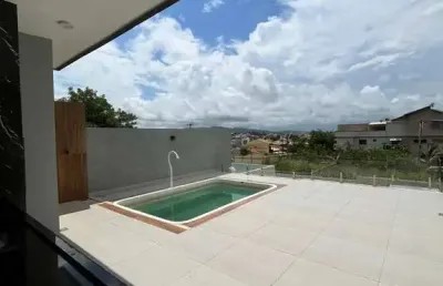 Linda casa linear c/ piscina no blue garden - são pedro da aldeia