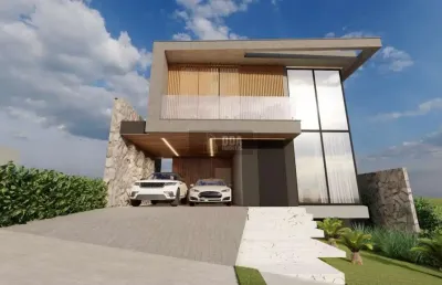 Casa alto padrão em construção, cond. fechado na pedra branca.