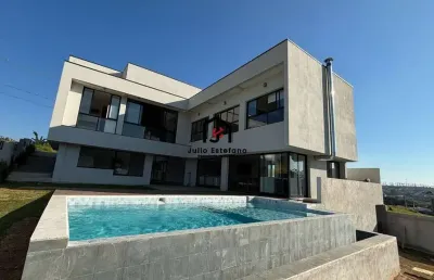 Casa em condomínio fechado com 4 quartos à venda na avenida doutor josé wenceslau júnior, campos do conde, taubaté por r$ 2.200.000