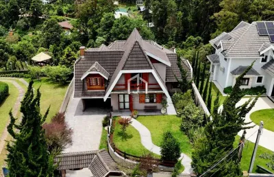Casa em condomínio fechado com 5 quartos à venda no colinas capivari, campos do jordão  por r$ 4.500.000