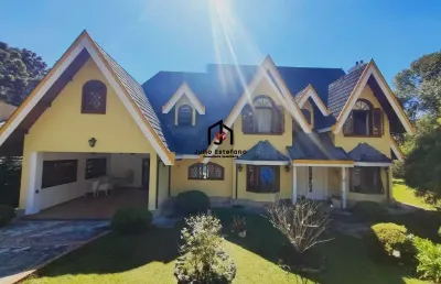 Casa em condomínio fechado com 4 quartos para alugar no jardim véu da noiva, campos do jordão  por r$ 20.000