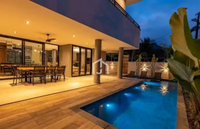 Casa em condomínio fechado com 5 quartos à venda na praia da lagoinha, ubatuba  por r$ 6.400.000