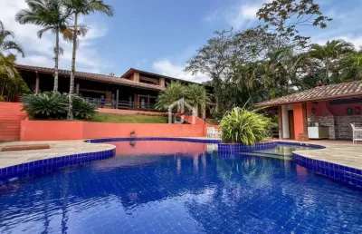 Casa em condomínio fechado com 5 quartos à venda no praia dura, ubatuba  por r$ 6.000.000