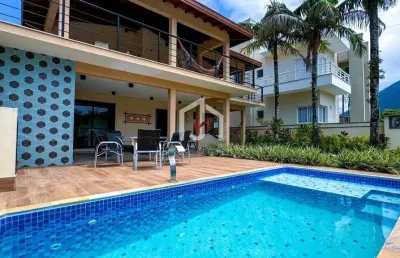 Casa em condomínio fechado com 6 quartos à venda na praia da lagoinha, ubatuba  por r$ 3.700.000